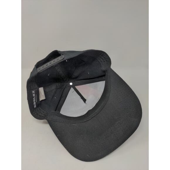 Youth Roblox Snapback Hat One Size Black Embroidered Spell Out - Picture 8 of 10